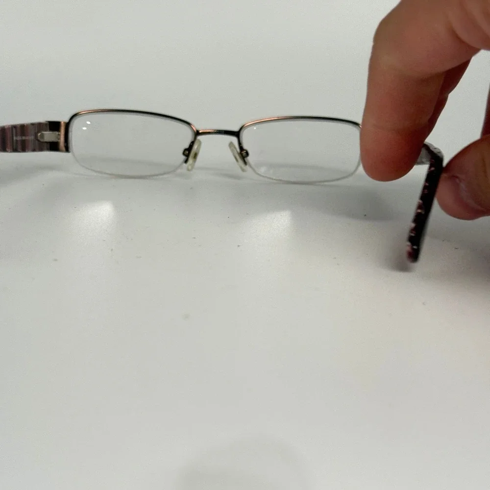 Bongo Alexis BRN Brown Rectangular Half Rim Eyeglasses Frames‎ 48-18-135 22750